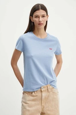 Levi's t-shirt bawełniany damski kolor niebieski