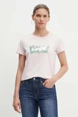 Levi's t-shirt bawełniany damski kolor różowy 17369