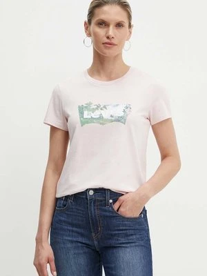 Levi's t-shirt bawełniany damski kolor różowy 17369