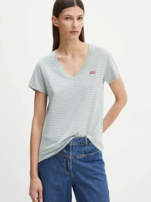 Zdjęcie produktu Levi's t-shirt bawełniany damski kolor zielony