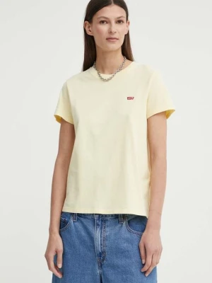 Levi's t-shirt bawełniany damski kolor żółty