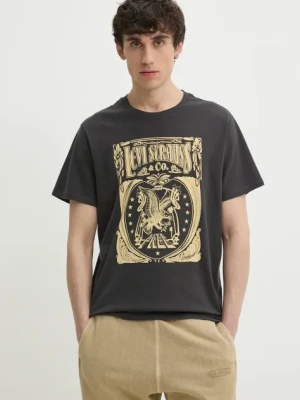 Levi's t-shirt bawełniany GRAPHIC CREWNECK TEE męski kolor szary z nadrukiem 22491
