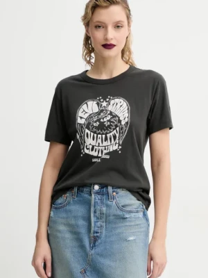 Levi's t-shirt bawełniany GRAPHIC ICONIC TEE damski kolor czarny A8802