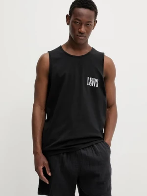 Levi's t-shirt bawełniany GRAPHIC ROWER TANK kolor czarny A7642