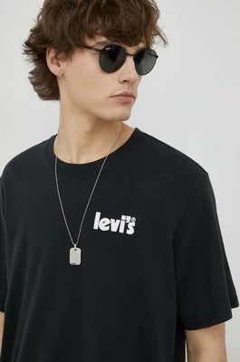 Levi's t-shirt bawełniany kolor czarny z nadrukiem 16143.0837-Blacks