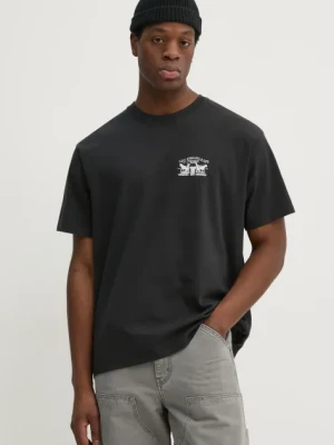 Levi's t-shirt bawełniany kolor czarny z nadrukiem 87373