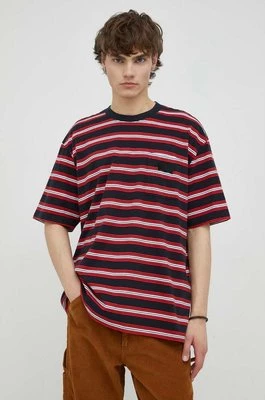 Levi's t-shirt bawełniany kolor czerwony wzorzysty