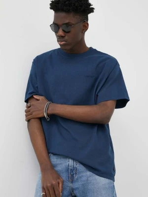 Levi's t-shirt bawełniany kolor granatowy z aplikacją