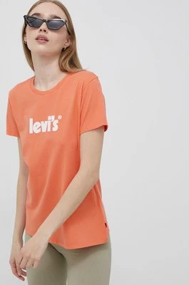 Levi's t-shirt bawełniany kolor pomarańczowy 17369.1839-Reds