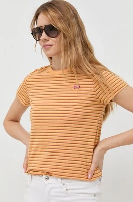 Levi's t-shirt bawełniany kolor pomarańczowy