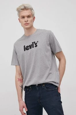 Levi's T-shirt bawełniany kolor szary melanżowy 16143.0392-Greys