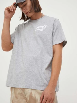 Levi's t-shirt bawełniany kolor szary z nadrukiem