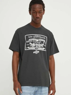 Levi's t-shirt bawełniany kolor szary z nadrukiem 87373