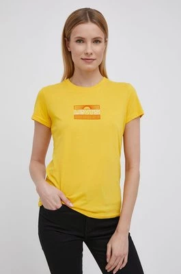 Levi's t-shirt bawełniany kolor żółty