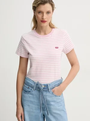 Levi's t-shirt bawełniany LSE_PERFECT TEE damski kolor różowy A3116