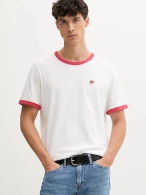 Levi's t-shirt bawełniany męski kolor biały z aplikacją 003R5
