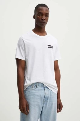 Levi's t-shirt bawełniany męski kolor biały z nadrukiem