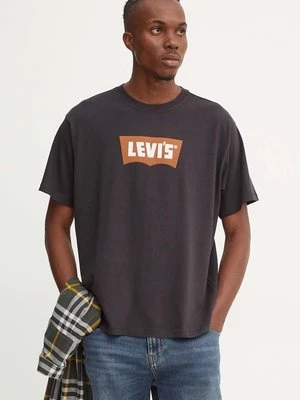 Levi's t-shirt bawełniany męski kolor czarny z nadrukiem 000RY