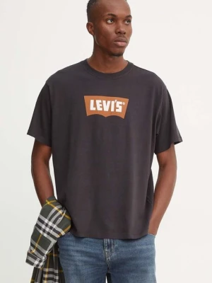 Levi's t-shirt bawełniany męski kolor czarny z nadrukiem 000RY