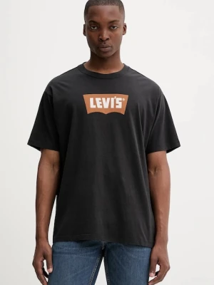 Levi's t-shirt bawełniany męski kolor czarny z nadrukiem 000RY
