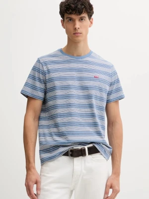 Levi's t-shirt bawełniany męski kolor niebieski wzorzysty 56605