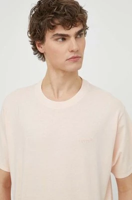 Levi's t-shirt bawełniany męski kolor pomarańczowy wzorzysty