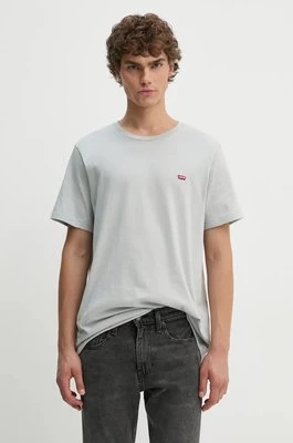 Levi's t-shirt bawełniany męski kolor szary gładki