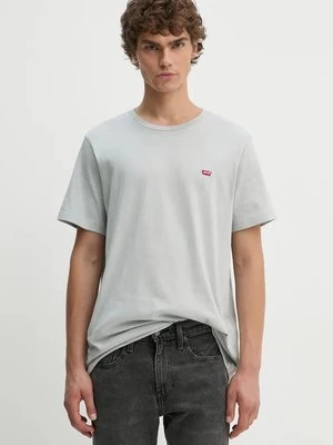 Levi's t-shirt bawełniany męski kolor szary gładki