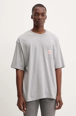 Levi's t-shirt bawełniany męski kolor szary gładki A5850