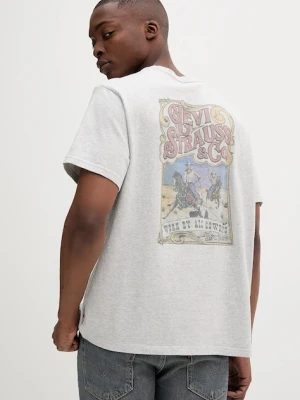 Levi's t-shirt bawełniany męski kolor szary z nadrukiem 16143
