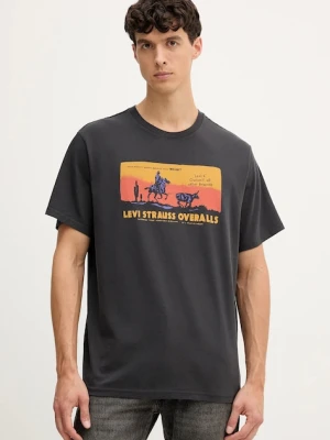 Levi's t-shirt bawełniany męski kolor szary z nadrukiem 16143
