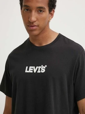 Levi's t-shirt bawełniany męski kolor szary z nadrukiem