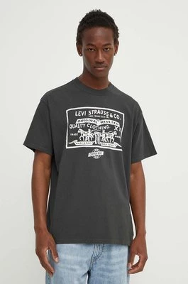 Levi's t-shirt bawełniany męski kolor szary z nadrukiem 87373