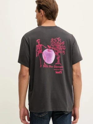 Levi's t-shirt bawełniany męski kolor szary z nadrukiem A2082
