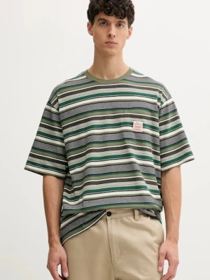 Levi's t-shirt bawełniany męski kolor zielony wzorzysty A5850