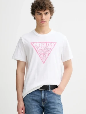 Levi's t-shirt bawełniany Pride męski kolor beżowy z nadrukiem 24671