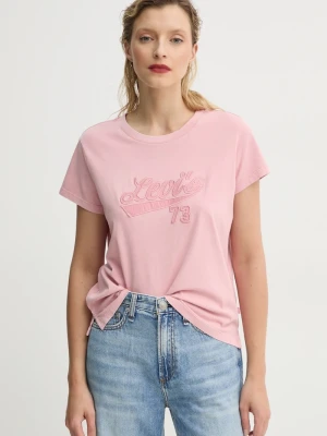 Levi's t-shirt bawełniany różowy