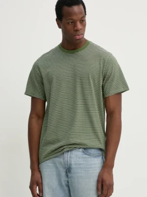 Levi's t-shirt bawełniany THE ESSENTIAL TEE męski kolor zielony gładki A3328