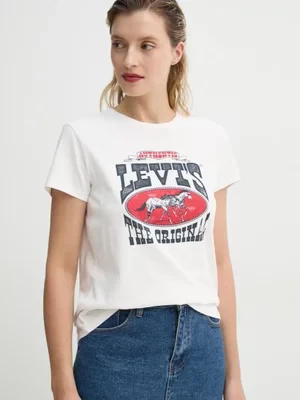 Levi's t-shirt bawełniany THE PERFECT TEE damski kolor beżowy 17369