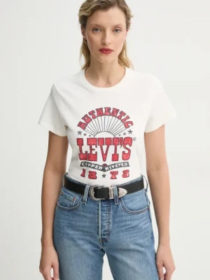 Levi's t-shirt bawełniany THE PERFECT TEE damski kolor beżowy 17369