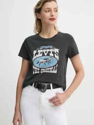 Levi's t-shirt bawełniany THE PERFECT TEE damski kolor czarny 17369