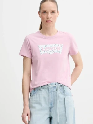 Levi's t-shirt bawełniany THE PERFECT TEE damski kolor różowy 17369