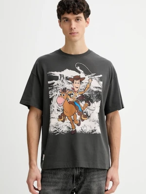 Levi's t-shirt bawełniany x Toy Story męski kolor szary z nadrukiem 0034T
