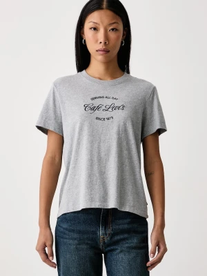 Levi's T-shirt damski bawełniany GR T2 PERFECT szary