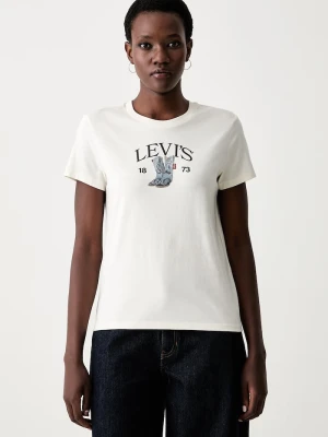 Levi's T-shirt damski bawełniany THE PERFECT beżowy