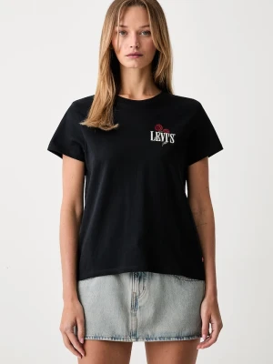 Levi's T-shirt damski bawełniany THE PERFECT granatowy
