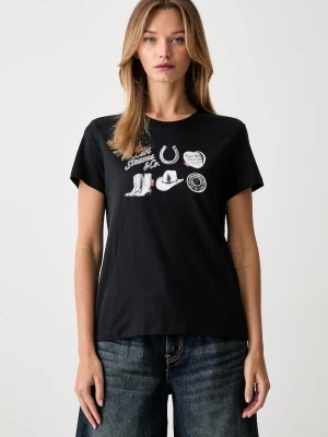 Levi's T-shirt damski bawełniany THE PERFECT granatowy