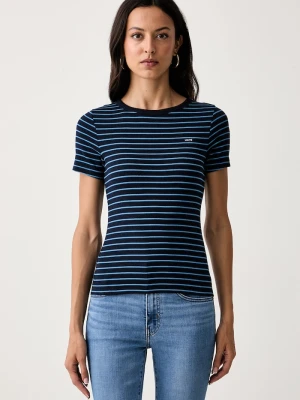 Levi's T-shirt damski bawełniany z elastanem HAYES granatowy