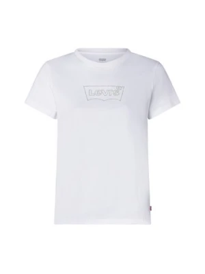 Levi's T-shirt damski Kobiety Bawełna biały jednolity,