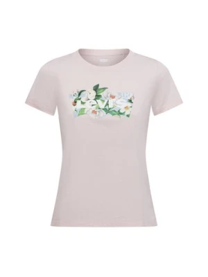 Levi's T-shirt damski Kobiety Bawełna różowy jednolity,